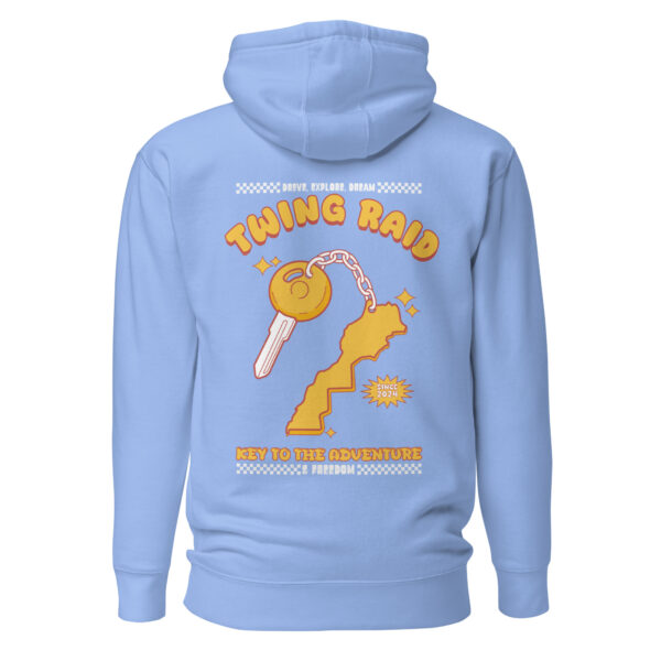 HOODIE KEY TO THE ADVENTURE – LIGHT BLUE
